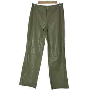 Anthropologie Sovere Pants Womens Medium Leather‎ Olive Green Outdoor Cozy